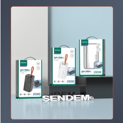 Pin sạc dự phòng sạc nhanh 66W Sendem PH20, 20.000mAh có màn hình hiển thị % pin, có chức năng đèn pin [BH: 6 THÁNG]