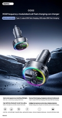 Tẩu sạc nhanh REMAX CC02 tẩu sạc xe hơi ô tô sạc nhanh 48w tẩu 3 cổng 2 cổng sạc USB 1 cổng sạc Type C kèm bluetooth siêu tiện lợi