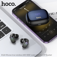 Tai nghe bluetooth giảm tiếng ồn HOCO EQ20 True Wireless V5.4 40mAh/400mAh ANC+ENC kiểu dáng airpods chính hãng [BH 1 NĂM]