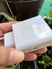 Cóc sạc nhanh Samsung S22 ZIN TRẮNG 5G ĐÓNG BỊCH (KO KÈM CÁP) PD 35w (Cóc 1 Usb-A, 1 Usb-C Type C) [BH 3 tháng] / pktn sale