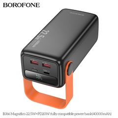 Pin sạc nhanh 22.5w BOROFONE BJ66 40.000mAh PD20W dự phòng kiêm đèn pin phát sáng chính hãng [BH 1 Năm]