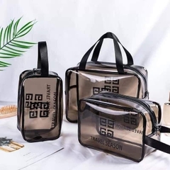 Combo 3 túi trong suốt đựng mỹ phẩm, đồ cá nhân phù hợp đi du lịch [BH: NONE]