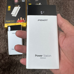 Pin sạc nhanh 22.5w PISEN D-322 dung lượng 10.500mAh dự phòng có LCD chính hãng (10.000mAh) [BH 1 NĂM]