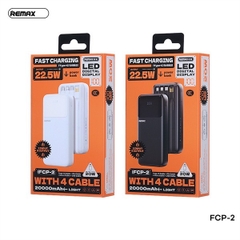 Pin sạc nhanh 22.5w REMAX FCP-2 20.000mAh dự phòng kèm cáp liền pin chính hãng QC3.0 PD [BH 1 năm]