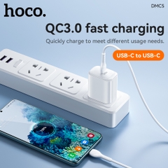 Bộ sạc nhanh 20W HOCO DMC5 (c-c) cáp 2 đầu Type C ra Type C chính hãng [BH 1 năm]