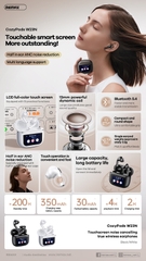 Tai nghe bluetooth REMAX Cozybuds  W23N chống ồn chủ động ANC, màn hình cảm ứng kiểu dáng Airpods True Wireless Bluetooth V5.4 chính hãng [BH 1 năm]