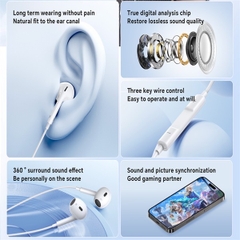 Tai nghe có dây lightning REMAX RM-702i Iphone 7 - Iphone 14 mẫu zin cắm trực tiếp không cần bluetooth chính hãng [Bh 1 Năm]