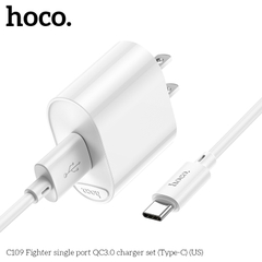 Bộ sạc nhanh 18w HOCO C109 USB ra Type-C chính hãng [BH 1 năm]