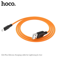 CÁP SẠC NHANH 3.0A HOCO X21 PLUS USB RA IPHONE DÂY SILICON CHỐNG CHÁY DÀI 1M CHÍNH HÃNG [BH: 1 NĂM]
