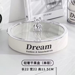 Khay đựng mứt tết gốm sứ nắp Gấu HOUSEHOLD and AESTHETIC siêu sang [BH: NONE]