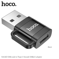 Jack chuyển đổi USB sang Type-C USB 2.0 Hoco UA31D chính hãng [BH: 1 NĂM]