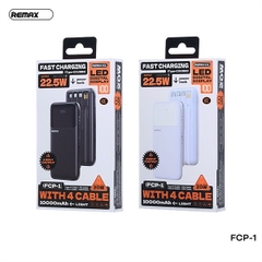 Pin sạc nhanh 22.5w REMAX FCP-1 10.000mAh dự phòng kèm cáp liền pin chính hãng QC3.0 PD [BH 1 năm]