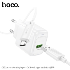 Bộ sạc nhanh 18W HOCO CS52A cáp USB ra Samsung Micro (EU) chính hãng [BH 1 Năm]
