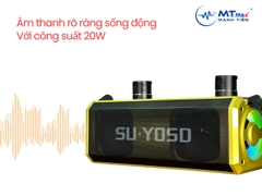 Loa bluetooth karaoke YOSD YS-228 HIFI DJ kèm 2 micro không dây có đèn led RGB siêu đẹp cực hay xách tay chính hãng, công suất 20W[BH 6 tháng]