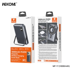 Pin sạc không dây sạc nhanh 22.5W Wekome WP-17 10.000mAh dự phòng QC3.0+PD 22.5W chính hãng [BH 1 Năm]