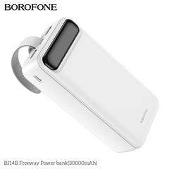 Pin sạc dự phòng Borofone BJ14B 30.000mAh có màn hình LED hiển thị % pin, kiêm đèn pin siêu sáng chính hãng [BH: 1 NĂM]