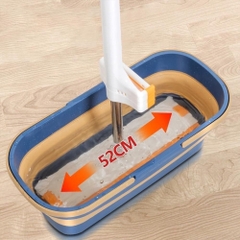 Xô đựng nước silicon gấp gọn (KHÔNG KÈM CÂY LAU) [BH: None]