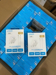 Bộ sạc nhanh 20W Anker 511 (B2149P23) cho iPhone 11 12 13 14 {cóc 1 cổng Type c chấu gấp gọn, cáp Type C ra lightning iPhone (c-l)}