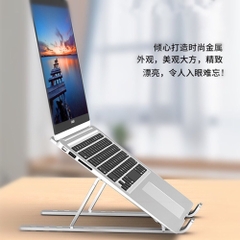 Giá đỡ tản nhiệt cho laptop macbook P3/ N3 (16.6cm x 23.4cm; gấp gọn 4.2cm x 23.4cm) có thể điều chỉnh gấp gọn full box kim loại nhôm đúc