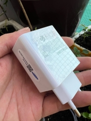 Cóc sạc nhanh Samsung S22 ZIN TRẮNG 5G ĐÓNG BỊCH (KO KÈM CÁP) PD 35w (Cóc 1 Usb-A, 1 Usb-C Type C) [BH 3 tháng] / pktn sale