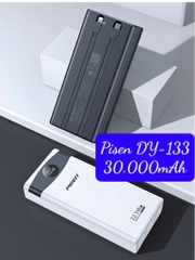 Pin sạc nhanh 22.5W Pisen DY-133, dung lượng 30.000mAh, có màn hình hiển thị % pin Kèm 2 cáp liền thân [BH: 1 NĂM]