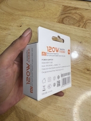 Bộ sạc nhanh 120w XIAOMI Turbo zin máy (cóc 1 cổng USB + cáp usb ra Type-C) G8 [BH 6 tháng]