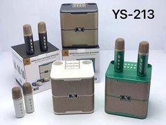Loa bluetooth karaoke YS-213 kèm 2 micro không dây [BH 6 THÁNG]