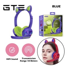 Tai nghe bluetooth gaming AKZ-K23 có micro cần dài âm thanh HIFI âm bass mạnh mẽ bluetooth 5.0 headphone tai mèo [BH 3 tháng] / pktn sale