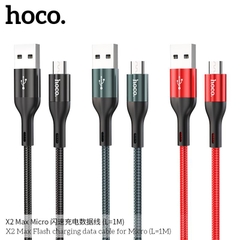 Cáp sạc nhanh 3A 1m Samsung HOCO X2 MAX chui micro dây dù chính hãng [BH 1 năm]