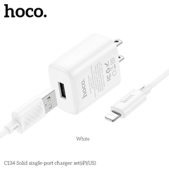 Bộ sạc 12w HOCO C134 cáp USB ra iPhone Lighting chính hãng [BH 1 Năm]