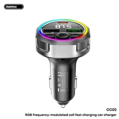 Tẩu sạc nhanh REMAX CC02 tẩu sạc xe hơi ô tô sạc nhanh 48w tẩu 3 cổng 2 cổng sạc USB 1 cổng sạc Type C kèm bluetooth siêu tiện lợi