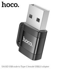 Jack chuyển đổi USB sang Type-C USB 2.0 Hoco UA31D chính hãng [BH: 1 NĂM]