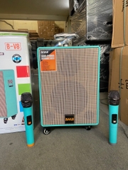 Loa BMB B-V8 bluetooth karaoke kéo kèm 2 micro không dây [BH 1 năm]
