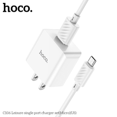 Bộ sạc nhanh Hoco C106 10.5w Samsung Micro 2.1A chính hãng [BH: 1 năm]