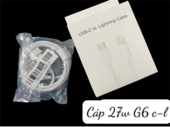 Cáp sạc nhanh 20w iPhone 11 12 13 14 Pro Max G6 dây bọc lưới thép chuẩn dòng 27w zin 1:1 Type C ra iPhone Lightning fullbox [BH 1 năm]