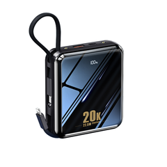 Pin sạc nhanh 22.5w REMAX RPP-51 20.000mAh PD QC3.0 sạc dự phòng kèm cáp liền pin, có đèn pin chính hãng [BH 1 năm]
