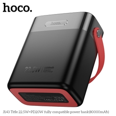 Pin sạc nhanh 22.5w+PD20W HOCO J143 80.000mAh dự phòng kiêm đèn pin phát sáng chính hãng [BH 1 Năm]