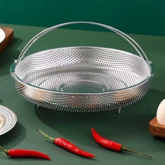 Rổ hấp đồ ăn, thực phẩm, rổ ráo nước rau củ quả SIZE 20CM có quai cầm tiện lợi [BH: NONE]