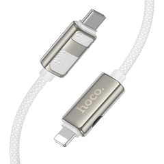 Cáp sạc nhanh 27w HOCO U137 (c-l) 1.2m - type c ra iphone lightning chính hãng [BH 1 năm]