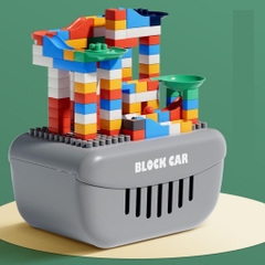 Bộ LEGO 124 Chi tiết kèm Xe LU BLOCK CAR cho bé thỏa sức sáng tạo [BH: NONE] 1l1d8