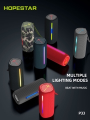 Loa bluetooth cao cấp HopeStar P33 Wireless có đèn led chính hãng siêu hay chống nước IPX6 [BH 6 tháng]