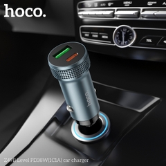 Cóc sạc nhanh 38W xe hơi HOCO Z49B (1 cổng Usb QC3.0 và 1 cổng Type C PD20W) chính hãng [BH 1 năm]