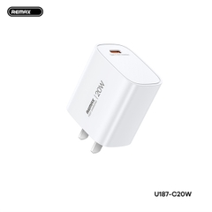 Cóc sạc nhanh 20w REMAX U187-C20W CN chân dẹp (1 cổng type-c) chính hãng [BH 1 năm]