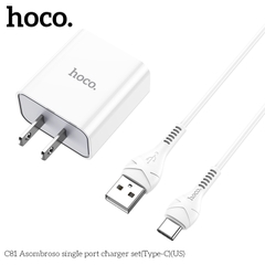 Bộ sạc nhanh Hoco C81 Type-C 2.1A chính hãng [BH: 1 năm]