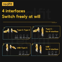 Cáp sạc nhanh PD27W 4in1 (Tray, ko thương hiệu) Usb ra Lightning  (a-l)+ Type C (a-c);  Type C ra Type C (c-c)+ Lightning (c-l) [BH: 3 THÁNG]