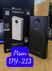 Pin sạc nhanh 22.5W Pisen DY-213, dung lượng 30.000mAh, có màn hình hiển thị % pin [BH: 1 NĂM]