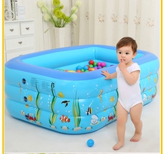 Bể bơi phao 3 tầng cao 55cm chữ nhật 1.5m x 1.1m cho bé [BH: NONE]