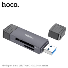 Đầu đọc thẻ nhớ HOCO HB45 2 trong 1 USB/TYPE-C (USB 2.0) chính hãng [BH 1 năm]
