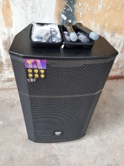 Loa kéo TNT PQ1801 5 tấc thùng gỗ tặng kèm 2 micro không dây karaoke [BH 1 năm]