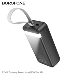Pin sạc dự phòng Borofone BJ14B 30.000mAh có màn hình LED hiển thị % pin, kiêm đèn pin siêu sáng chính hãng [BH: 1 NĂM]